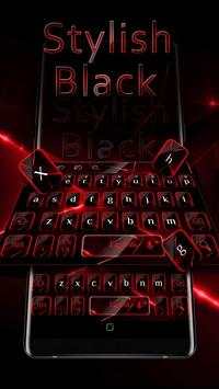 Stylish Black Red Keyboard screenshot 1