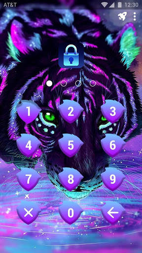 Neon Tiger - App Lock Master Theme screenshot 2