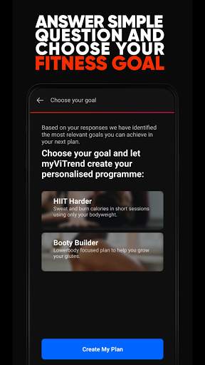 myViTrend Free Personalized Plans Gym Home Workout screenshot 3