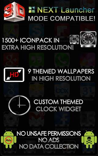 Next Launcher Theme Titanium screenshot 9