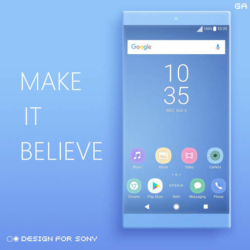 COLOR™ XPERIA Theme | BLUE screenshot 4