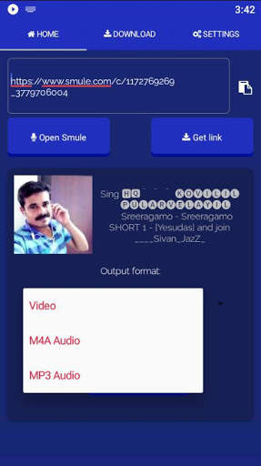 Mp3 Downloader for Smule screenshot 1