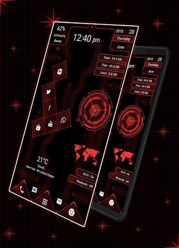 Hi-tech Square Launcher 2020- App Lock, Hide App screenshot 6