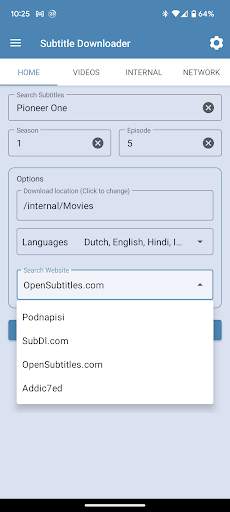Subtitle Downloader screenshot 1