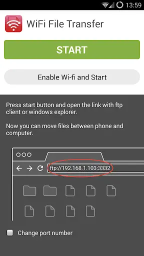 WiFi File Transfer screenshot 1