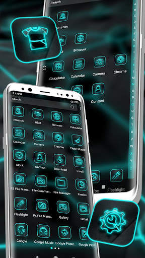 Neon Laser Sphere Theme screenshot 2