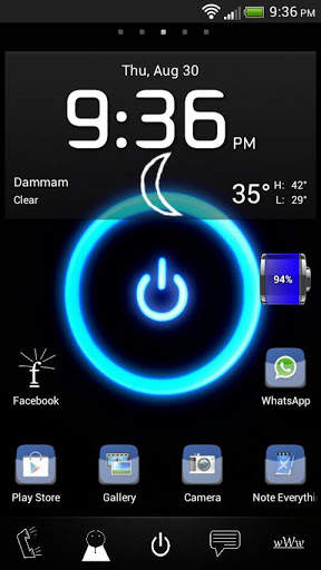 Black & Blue GO Launcher Theme screenshot 1