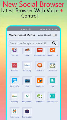 Voice Control Social Media And Social Network App screenshot 4