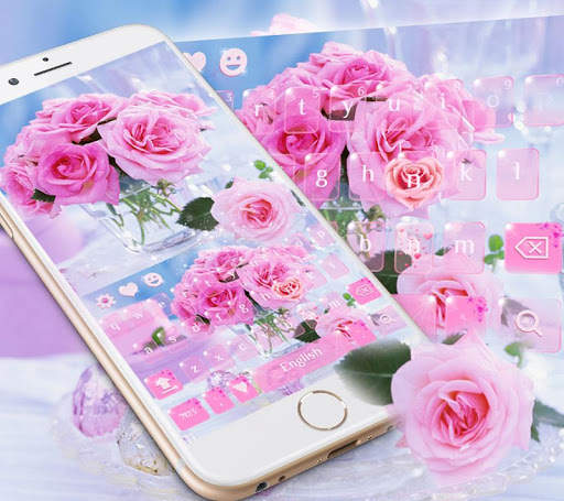 Pink Rose Keyboard Theme screenshot 2