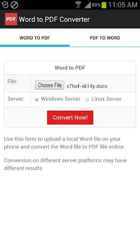 Word to PDF Converter screenshot 1