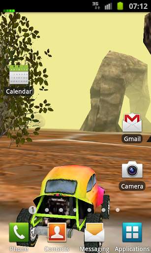 3D Car Racing Rocky Landscape screenshot 4