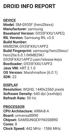 Droid Hardware Info screenshot 3