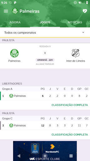 Placar UOL - Futebol em Tempo Real screenshot 1