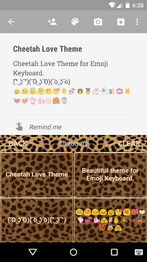 Cheetah Emoji Keyboard Theme screenshot 4