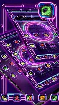 Neon Purple Tech Circle Theme screenshot 2