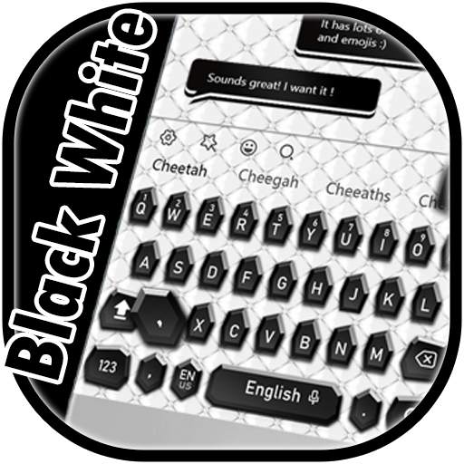 SMS Black White Keyboard 10001001