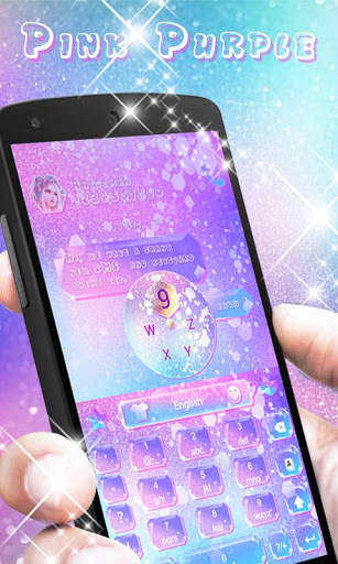 Pink Purple GO Keyboard Theme screenshot 2
