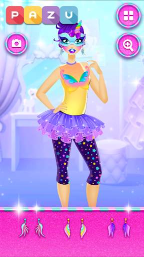 Makeup Girls - Unicorn dress up games for kids screenshot 4