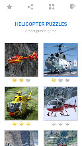 Helicopter Mosaic Puzzles screenshot 1