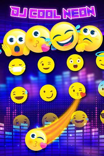 DJ Cool Neon Keyboard Theme screenshot 3