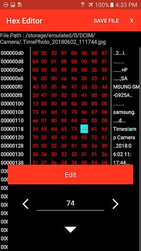 Photo Hex Editor screenshot 3
