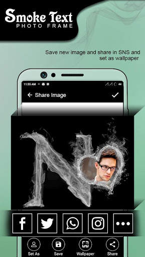 Smoke Text Photo Frames screenshot 6