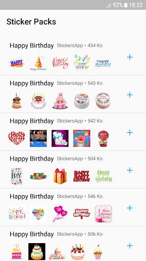 Happy birthday stickers for WhatsApp screenshot 1
