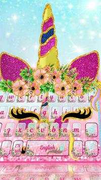 Glitter Unicorn Keyboard screenshot 1