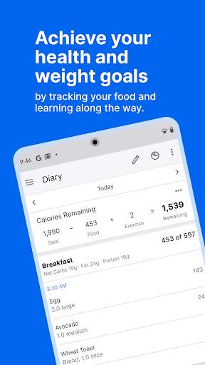MyFitnessPal: Calorie Counter 1 تصوير الشاشة