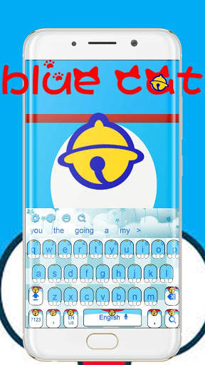 Blue cat kitty keyboard स्क्रीनशॉट 1
