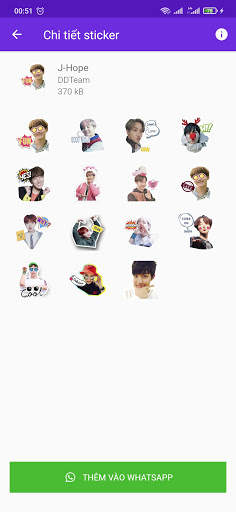 BTS Stickers For Whatsapp - WAStickerApps screenshot 3