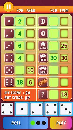 Yatzy - Dice Game screenshot 1