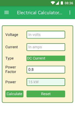 Electrical Calculators screenshot 2