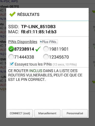 Wifi WPS Plus (Français) screenshot 2
