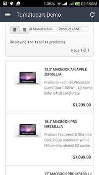 Tomatocart Shopping Cart screenshot 2