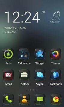 Black Gem Theme -ZERO Launcher screenshot 1