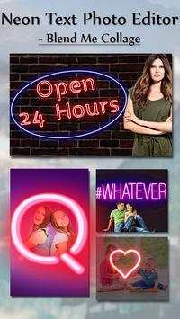 Neon Text Frame Photo Editor - Blend Me Collage screenshot 3