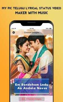 My Pic Telugu Lyrical Status Video Maker withMusic screenshot 4