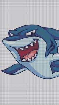 Angry Shark Color By Number Hungry Fish Pixel Art screenshot 2