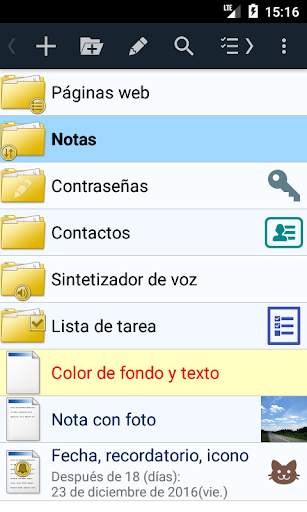 Cuaderno jerárquicos de notas screenshot 1