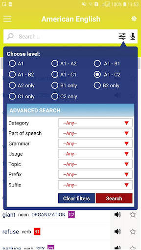 English Vocabulary Profile - American screenshot 3