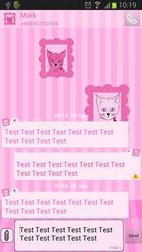 Pink Kitties Theme for GO SMS screenshot 2