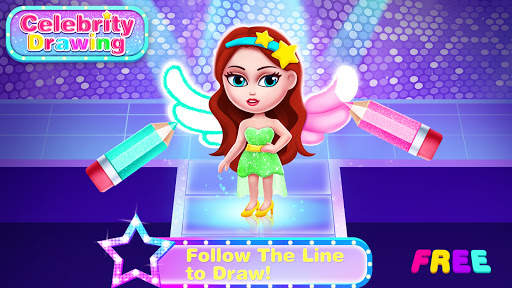 SuperStar Drawing for Kids- Free Games for Girls screenshot 1