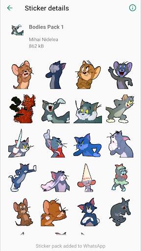 Tom and Jerry Stickers for WhatsApp screenshot 5