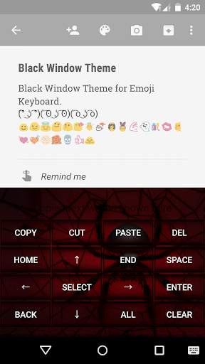 Black Widow Emoji Keyboard screenshot 3
