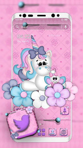 Cute Unicorn Launcher Theme screenshot 1