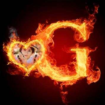 Fire Text Photo Frame 2 تصوير الشاشة