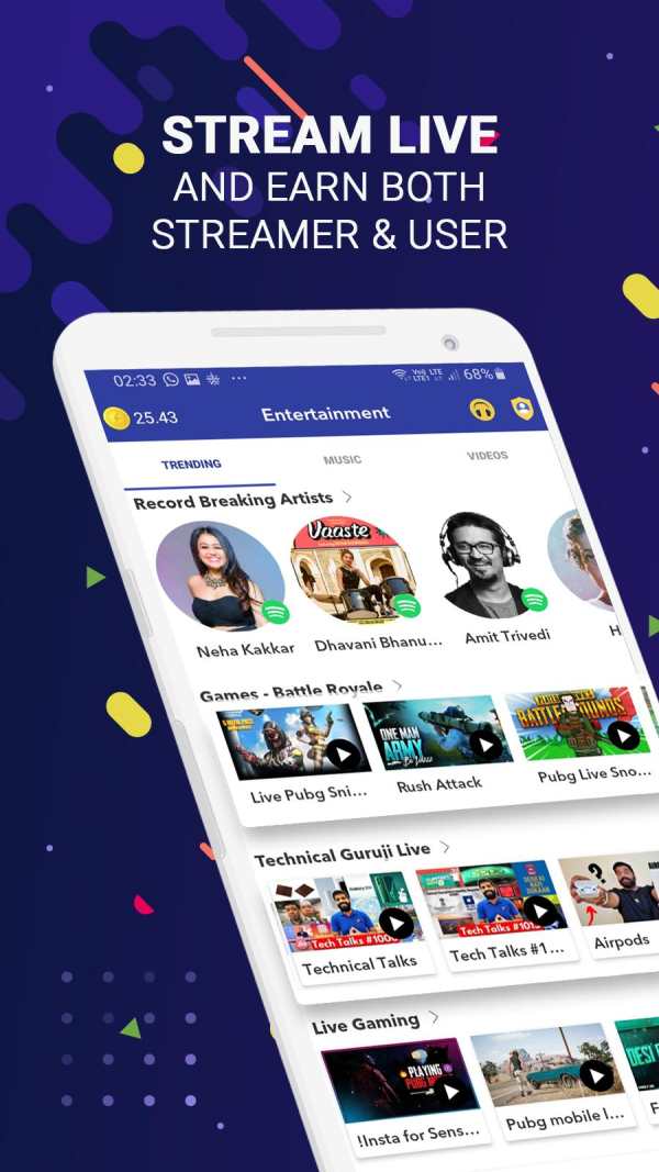 Boltt Play - Music, Videos, Games, Social, Rewards screenshot 3