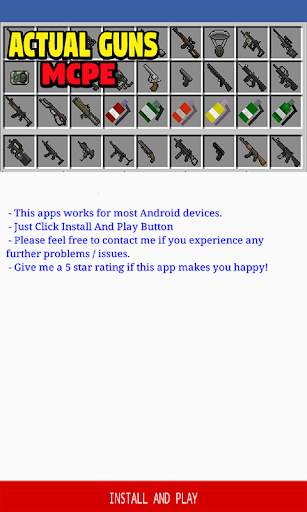 Actual Guns Mod for Minecraft PE screenshot 1
