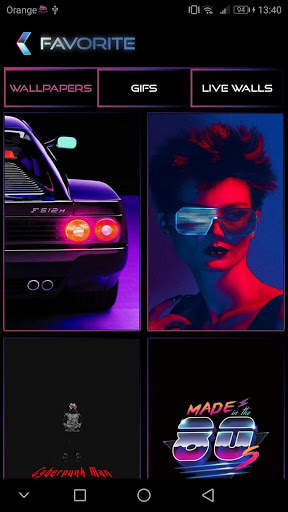 Retrowave Wallpapers - Live Wallpapers,GIF & Radio screenshot 7